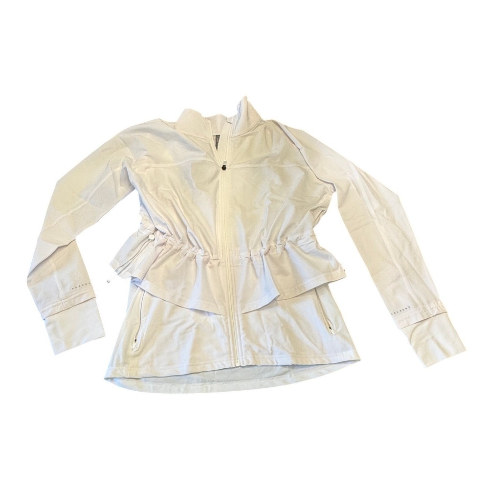 NWT Sweaty Betty Fast Lane Running Jacket White Water Resistant Size M